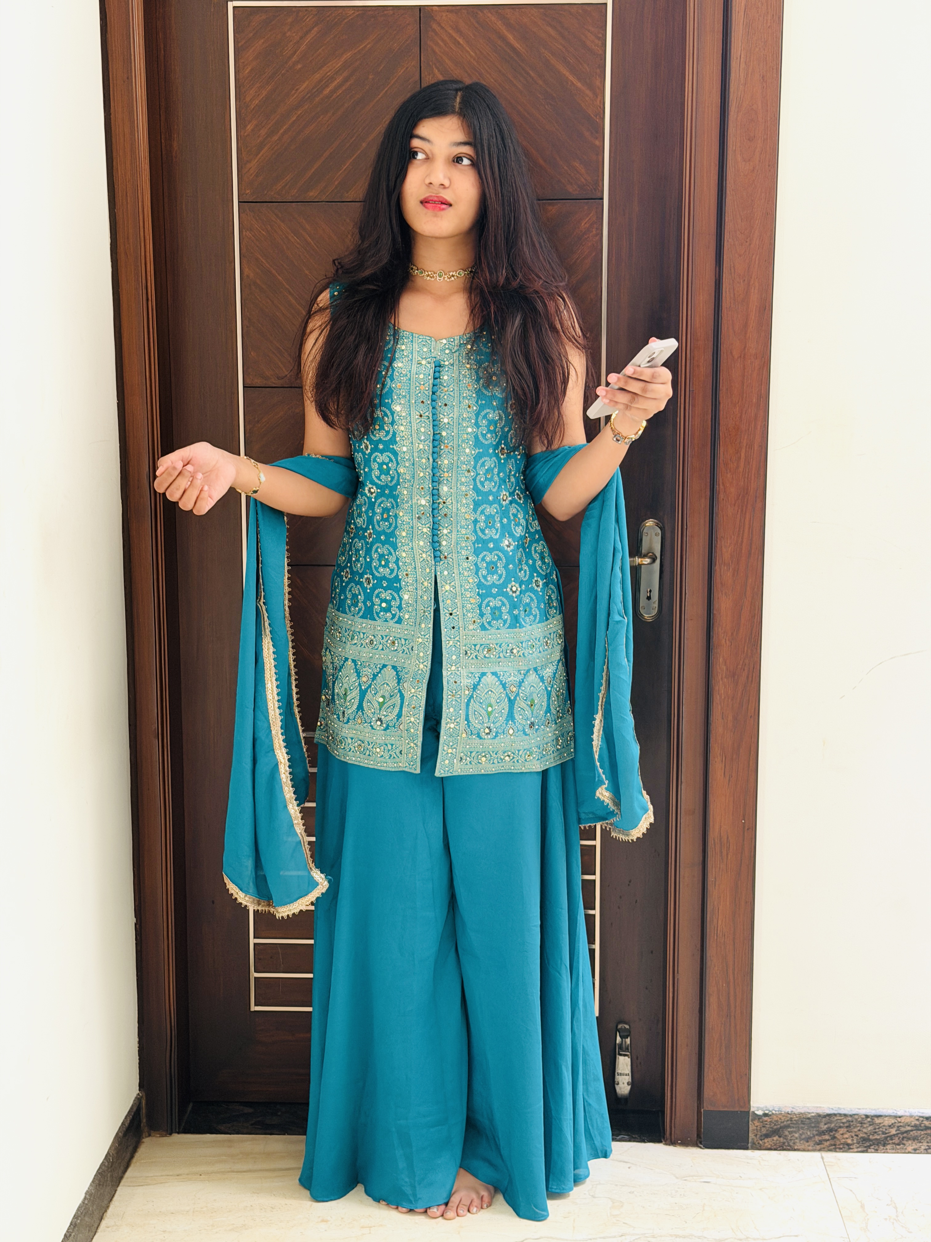 Blue party wear