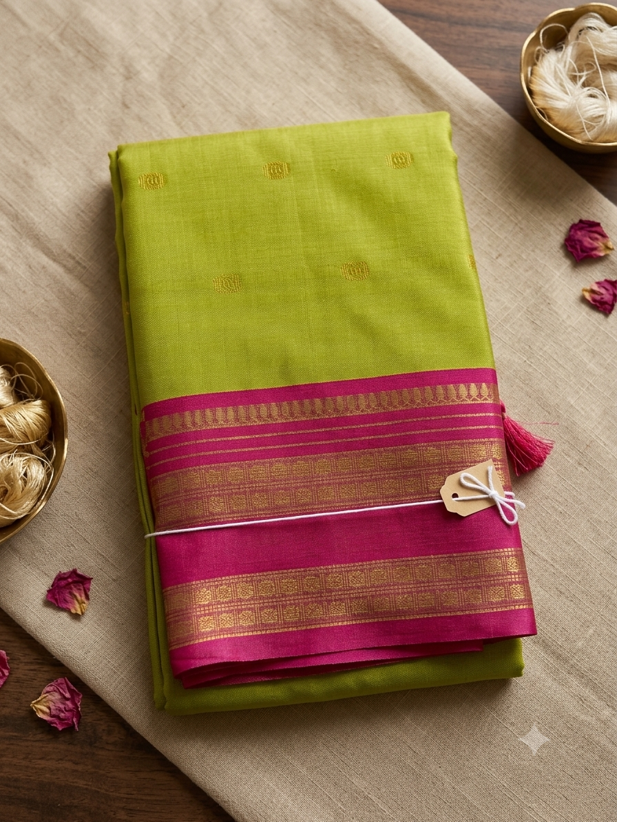 Semi raw silk saree